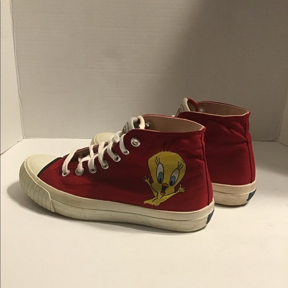 Keds Vintage (90’s) Canvas Tweety Bird High Top Sneakers - Picture 2 of 9